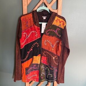 India Boutique Multicolor Embroidered Jacket